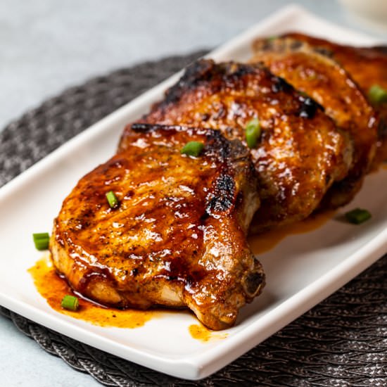 Honey Sriracha Pork Chops