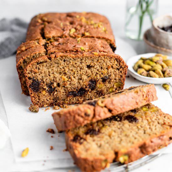Tart Cherry Orange Pistachio Bread