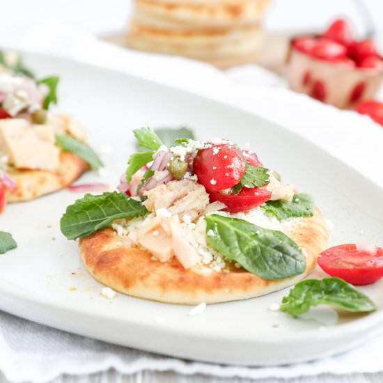 Mediterranean Tuna Pizza