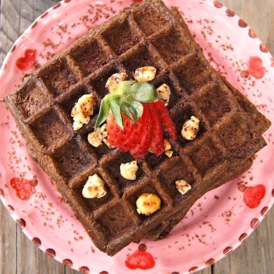 Chocolate Hazelnut Waffles (GF)