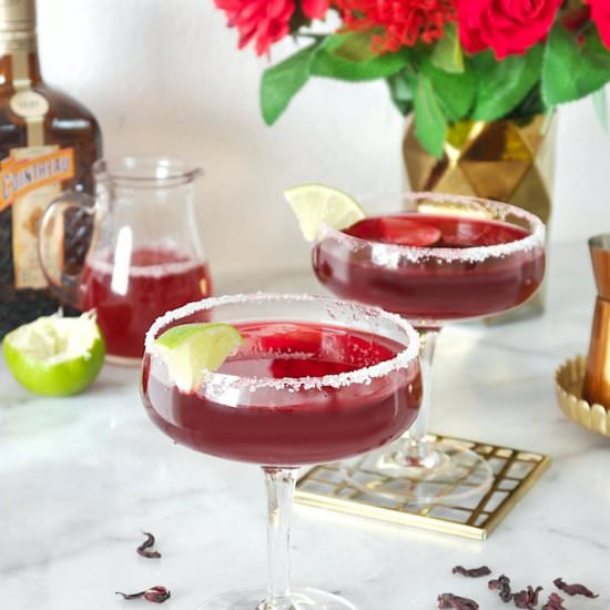 Hibiscus Margarita Cocktail