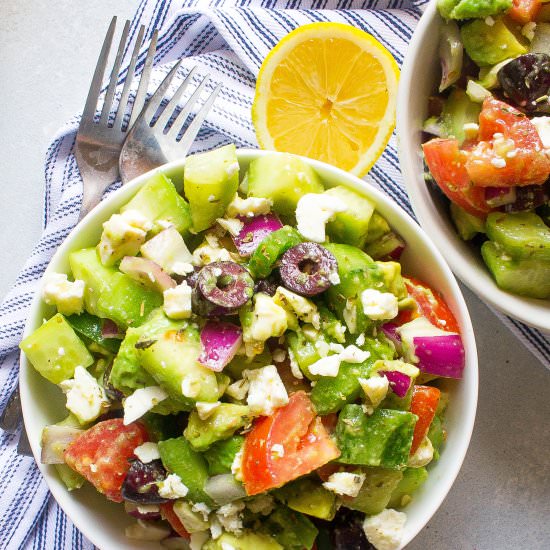 Avocado Greek Salad