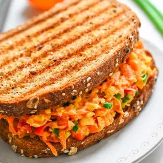 Chickpea Carrot Salad Sandwich