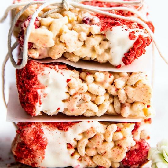 Vegan White Chocolate Crispy Bars