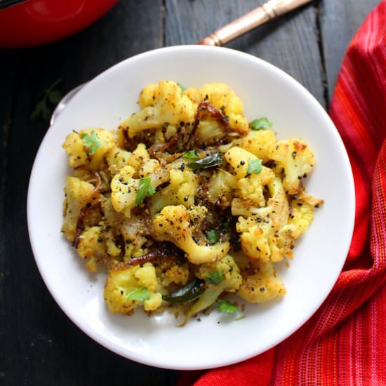 Cauliflower Pepper Fry