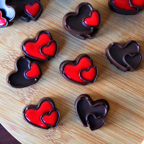 Homemade Chocolate Hearts
