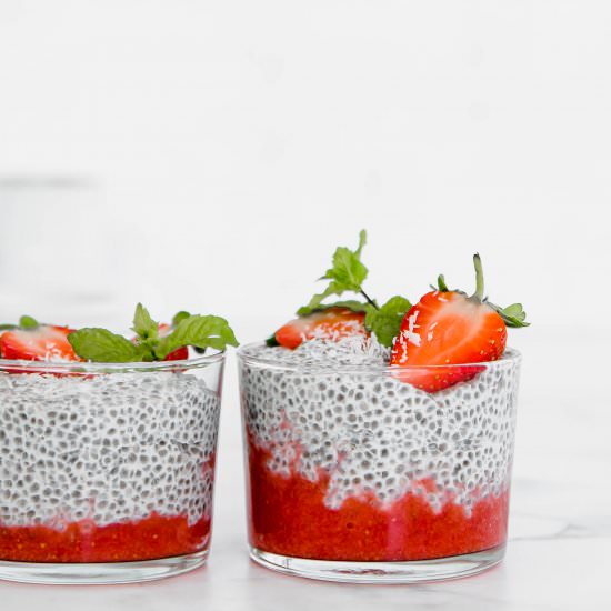 Strawberry Almond Chia Pudding