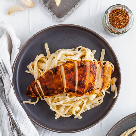 Blackened Chicken Alfredo