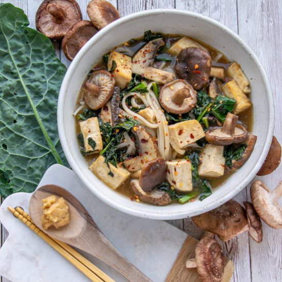 Healthy Triple Mushroom Ramen