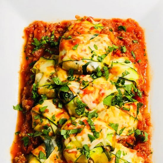 Zucchini Wrapped 4 Cheese Ravioli