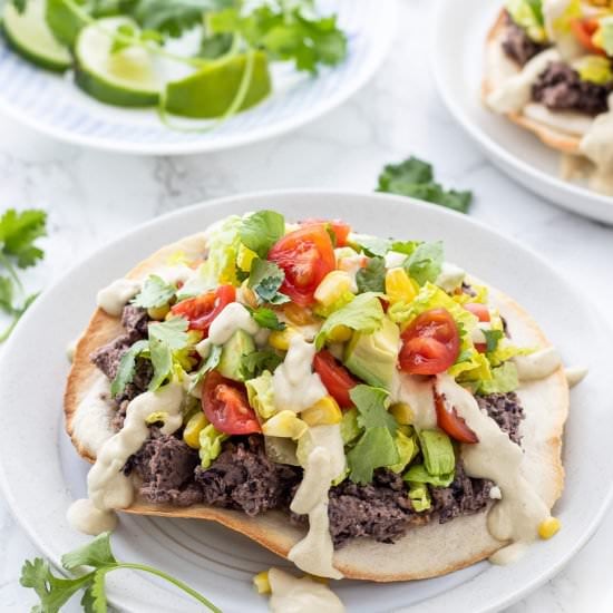Vegan Black Bean Tostadas