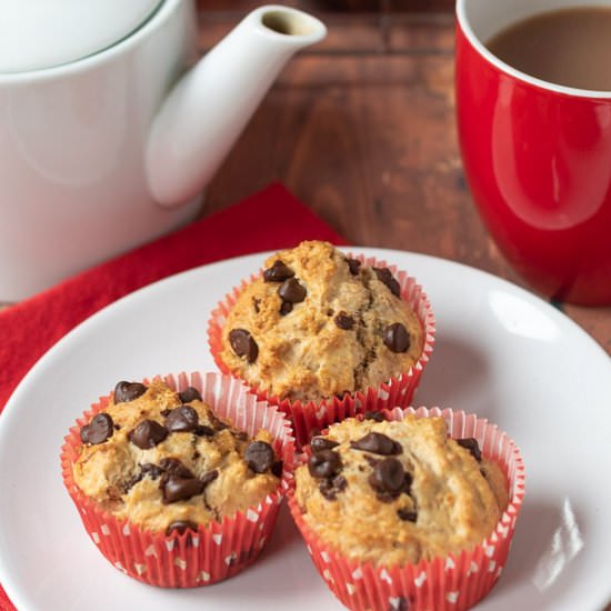 Wholemeal Chocolate Chip Muffins