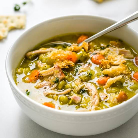 Green Pea Soup w/Smoked Turkey