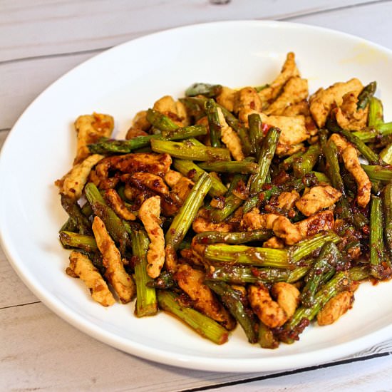 Stir-fry Asparagus with Pork
