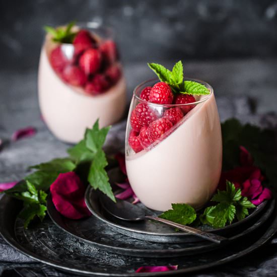 Romantic Raspberry Panna Cotta
