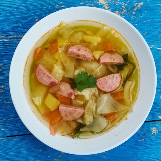 Polish Sausage And Cabbage Soup