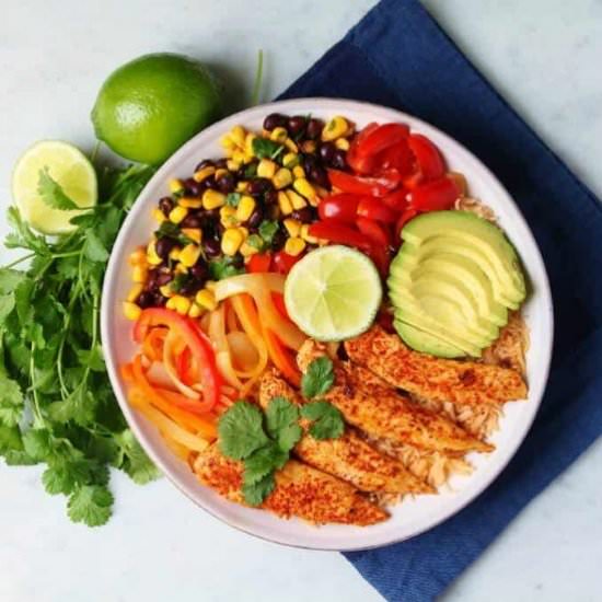 Healthy Chicken Burrito Bowl