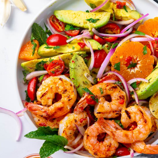 Grilled Shrimp Avocado Salad