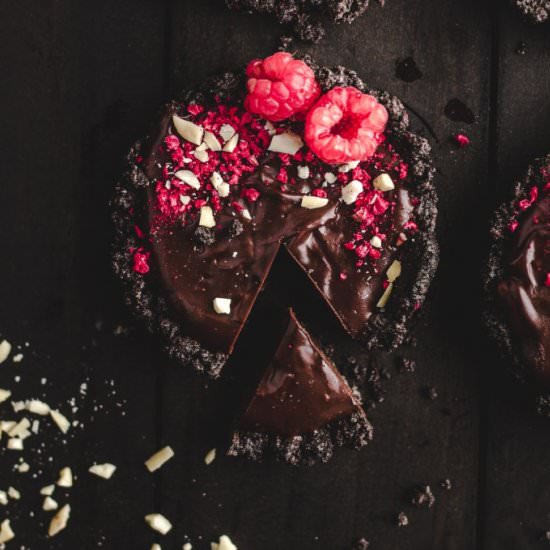 Dark Chocolate Raspberry Tarts