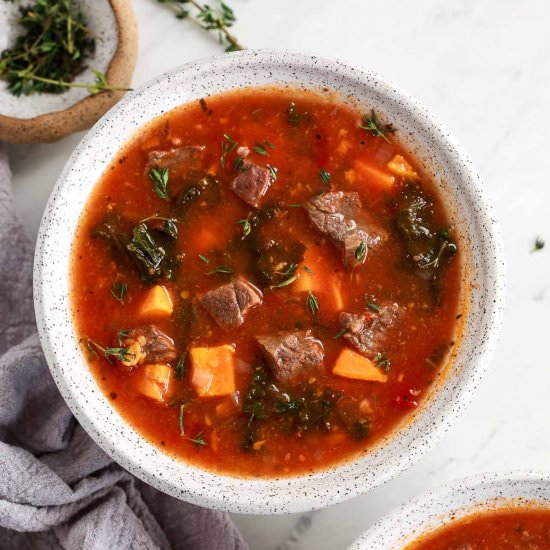Instant Pot beef soup