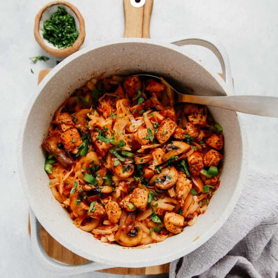 One-Pan Chicken and Cabbage