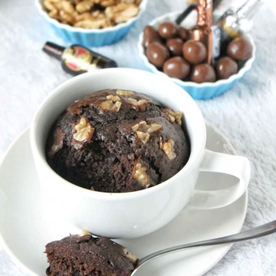 Chocolate-Walnut Mug Cake