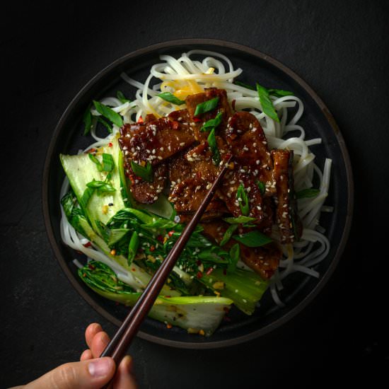 Teriyaki Seitan w/ Bok Choy