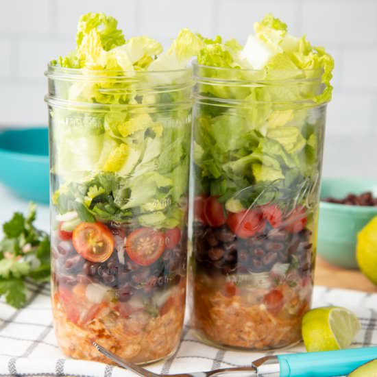 Chicken Taco Salad in a Jar