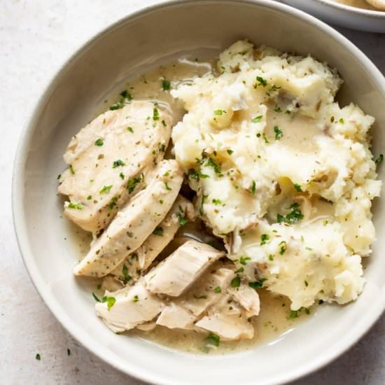 crockpot chicken and gravy