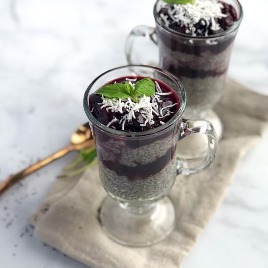 Cherry Vanilla Chia Seed Pudding