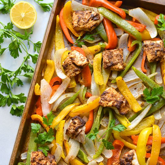 Healthy Sheet Pan Fish Fajitas