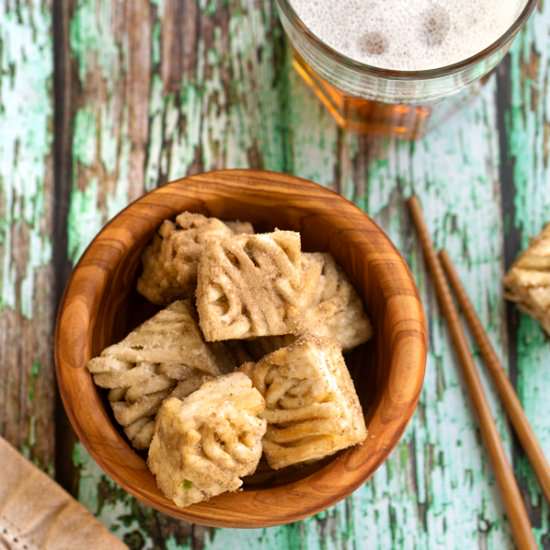Fried Crispy Udon Noodle Clusters