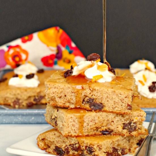 Rum & Raisin Sheet Pan Pancakes