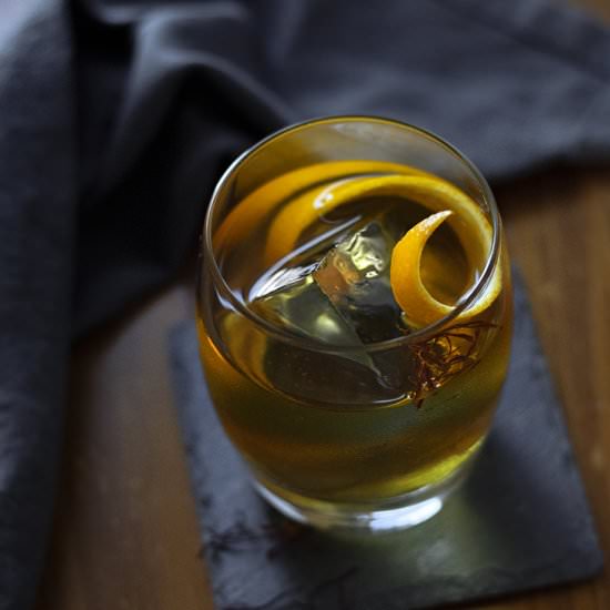 Saffron Honey Rum Old Fashioned