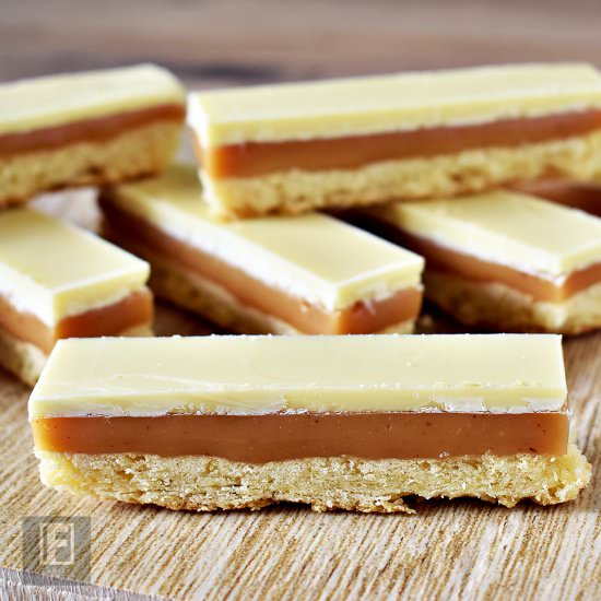 Homemade White Twix Bars