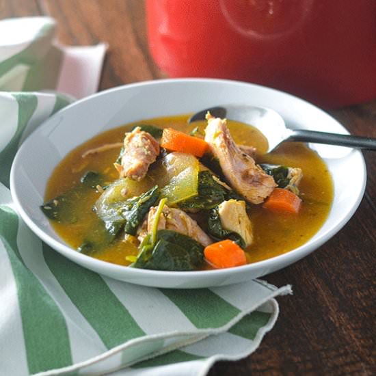 Smoked Chicken & Spinach Soup