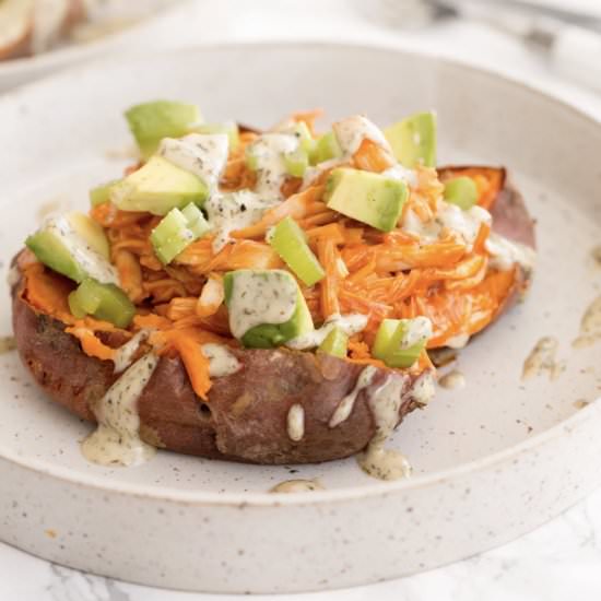 Buffalo Stuffed Sweet Potatoes