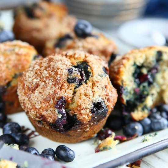 Blueberry Flaxseed Muffins