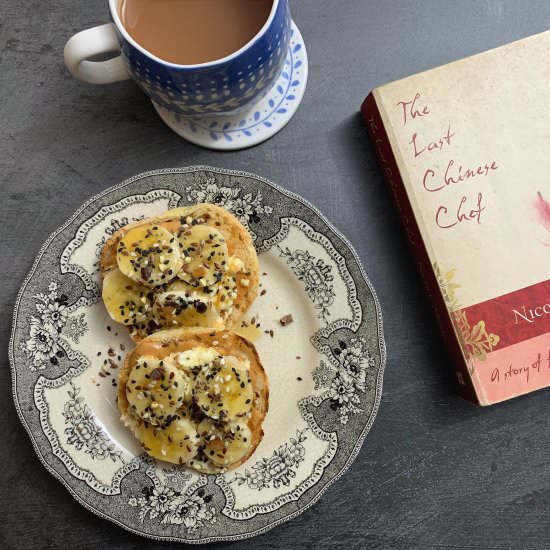 PB Ricotta & Banana English Muffins