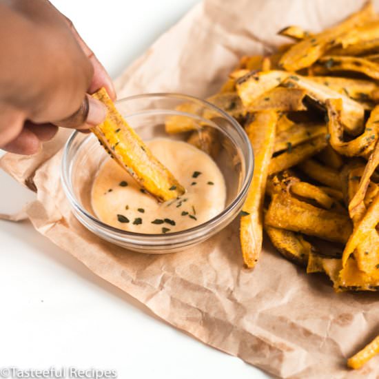 Quick Baked Plantain Fries