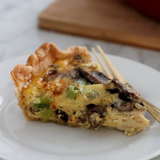 Sausage and Mushroom Quiche