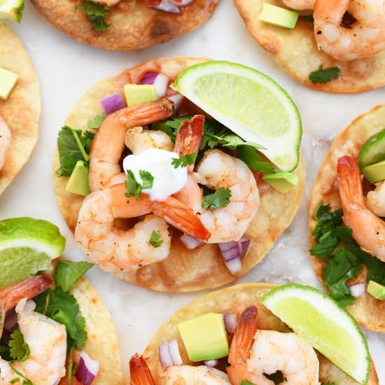Baked Shrimp Tostadas