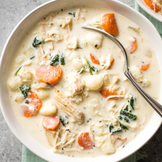 Crockpot Chicken Gnocchi Soup