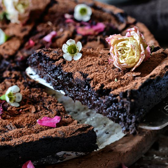 Flourless, GF Vegan Chocolate Cake
