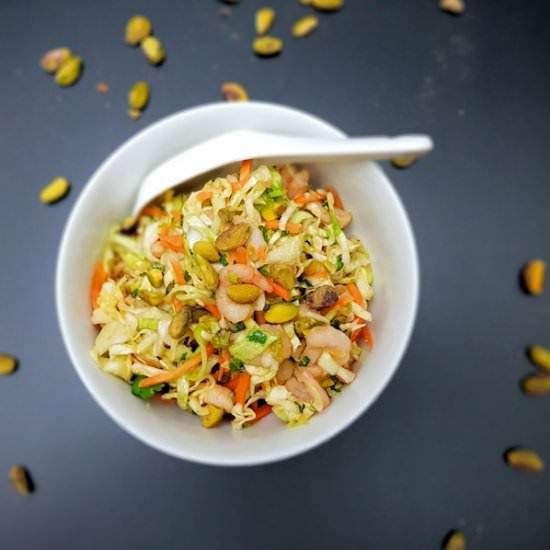 cabbage and prawn salad bowl