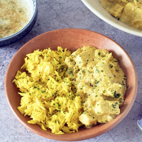 Vegan Quorn korma curry