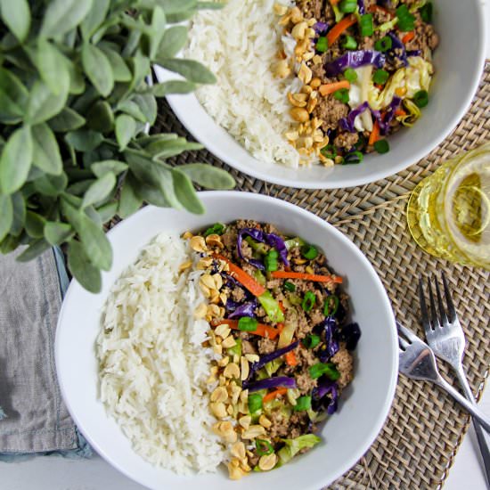 Ground Turkey and Cabbage Stir-Fry