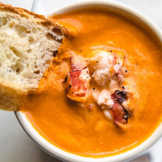 Lightened Up Lobster Bisque