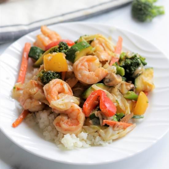 Keto Stir Fry With Shrimp