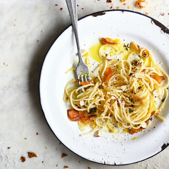 Sweet potato burnt butter spaghetti